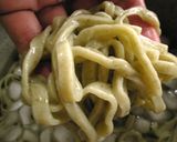 緑茶を食べよう①粉末緑茶入り手打ちうどん作り方7写真