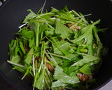 さんまの蒲焼（缶詰）と水菜の卵とじ作り方2写真