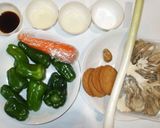 はんぺん＋ピーマン＋人参＋舞茸の野菜炒め作り方1写真