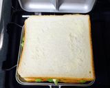 息子考案〜生ハムレタスのホットサンド作り方6写真