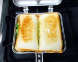 息子考案〜生ハムレタスのホットサンド作り方7写真