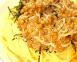 混ぜるだけ♡超簡単！納豆卵しらすパスタ作り方3写真