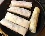 揚げない！　舞茸と豚バラの焼き春巻き作り方6写真