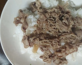 簡単！シャキシャキもやしのおろし牛丼作り方2写真