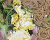 小松菜とベーコンと卵のパスタ☆洋風に美味作り方12写真
