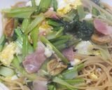 小松菜とベーコンと卵のパスタ☆洋風に美味作り方13写真