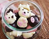お配りに！クマ、コブタ、猫のチョコレート作り方4写真