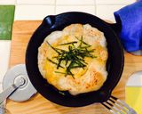 スキレット使☆餅1個で明太クリスピーピザ作り方5写真