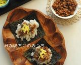 大好き！塩昆布＆豚そぼろ手巻きご飯作り方3写真
