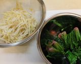 朝昼夕♪ほうれん草もやしの豆乳ソースかけ作り方2写真