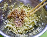 簡単副菜♪たっぷりキャベツ納豆作り方2写真