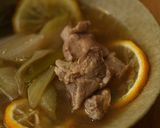 天然だしパックで作る 鶏と柚の和風スープ作り方4写真
