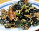 小松菜とシラスとおかかの醤油混ぜご飯　作り方1写真