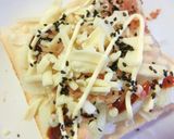 ソース味。蒸かし芋のたぬきトースト作り方7写真