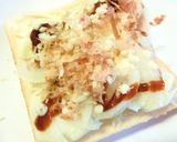 ソース味。蒸かし芋のたぬきトースト作り方6写真