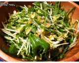 ウマすぎ!水菜とポテチの温たまサラダ ♪作り方4写真