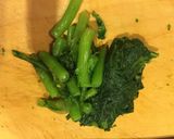 春菊の辛子マヨネーズ和え作り方1写真