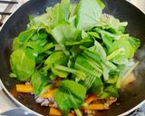 【小麦粉ふりふり】マーボ菜とうふ丼作り方3写真