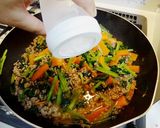 【小麦粉ふりふり】マーボ菜とうふ丼作り方7写真