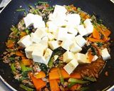 【小麦粉ふりふり】マーボ菜とうふ丼作り方8写真