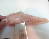 食品乾燥機で鶏胸肉ジャーキー｜犬のおやつ作り方4写真