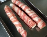 長ねぎの豚バラ巻き・味噌ダレ焼き作り方1写真