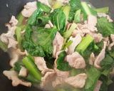小松菜と豚肉のあんかけ焼きそば★作り方5写真