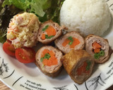 簡単*.豚肉の甘辛肉巻き*.作り方12写真