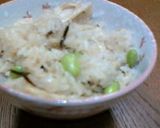 山菜と舞茸と塩昆布のおこわ作り方6写真