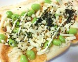 ピリっとなんば味噌✯枝豆たぬきトースト作り方6写真