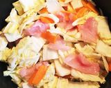鶏肉と白菜の白味噌豆乳スープ作り方1写真