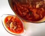 鶏肉のりんご&トマトピューレ煮込み作り方13写真