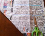 新聞紙を使ってちぃサイズケーキの型作り♪作り方5写真