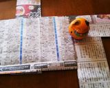新聞紙を使ってちぃサイズケーキの型作り♪作り方12写真