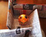 新聞紙を使ってちぃサイズケーキの型作り♪作り方14写真