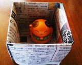 新聞紙を使ってちぃサイズケーキの型作り♪作り方23写真