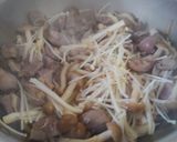 砂肝とキノコの豆板醤炒め♪作り方5写真