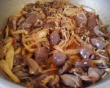 砂肝とキノコの豆板醤炒め♪作り方6写真