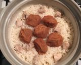 土鍋で梅干しの炊き込みご飯作り方4写真