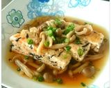 和風な豆腐サーモンローフ☆きのこ餡掛け★作り方20写真