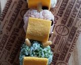 節分♪三色鬼ぎり♪可愛い串おにぎり☆作り方3写真