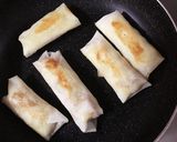 簡単おやつ☆ちくわとポテトの焼き春巻き作り方6写真