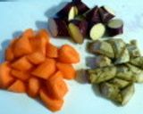 いりどり ～いり鶏(鶏と根菜の煮物)～作り方1写真