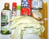 トマト缶＋さば缶＋キャベツの簡単パスタ作り方1写真