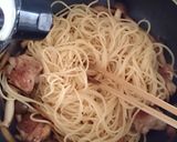 ごぼうと鶏肉のレモンバター醤油パスタ作り方13写真
