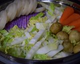 ストウブでヘルシー牛しゃぶ蒸し野菜作り方3写真