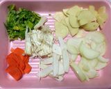 鮭と根菜の酢味噌汁作り方1写真