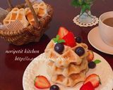 お豆腐deもちっ♡かぼちゃワッフル作り方10写真