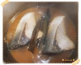 ブリ・サバのみそ煮　白味噌生姜柚子味作り方2写真