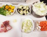 簡単♪ヘルシー♪野菜たっぷりトマト煮込み作り方1写真